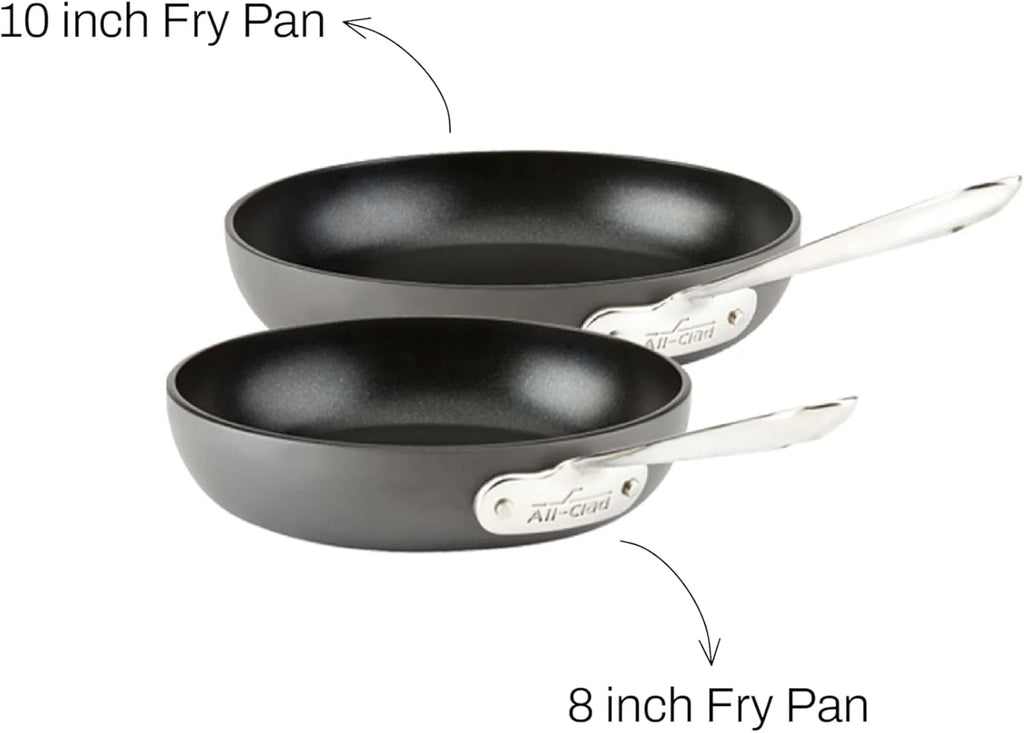 All-Clad HA1 Hard Anodized Non Stick Fry Pan Set 2 Piece