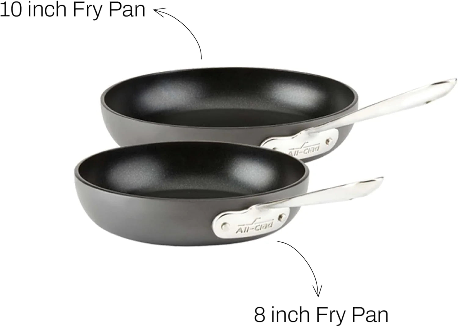 All-Clad HA1 Hard Anodized Non Stick Fry Pan Set 2 Piece