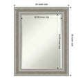 Beveled Bathroom Wall Mirror - Parlor Silver Frame