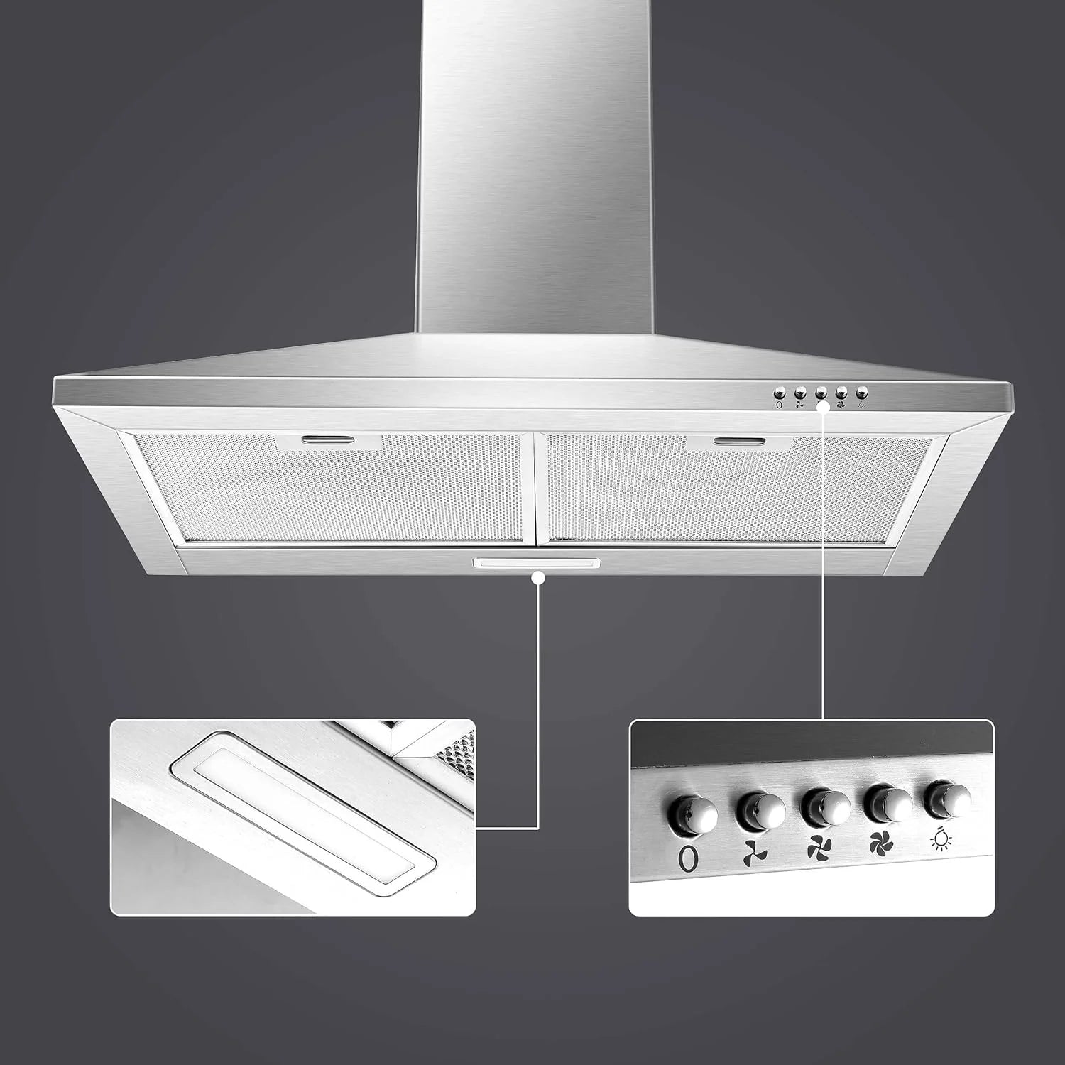 SNDOAS 30-Inch Wall Mount Stainless Steel Range Hood