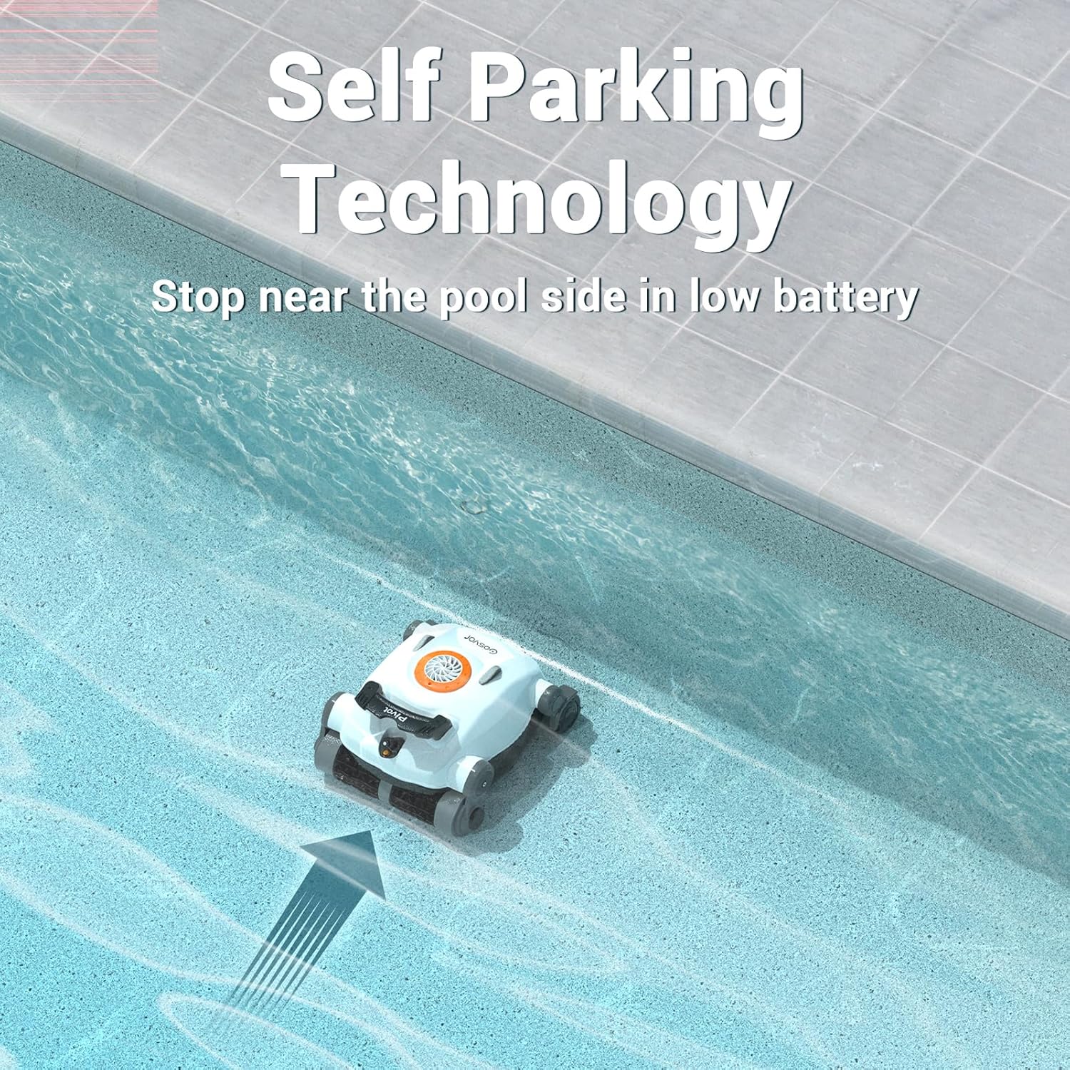 GOSVOR Pivot Cordless Robotic Pool Cleaner - Wall Climbing