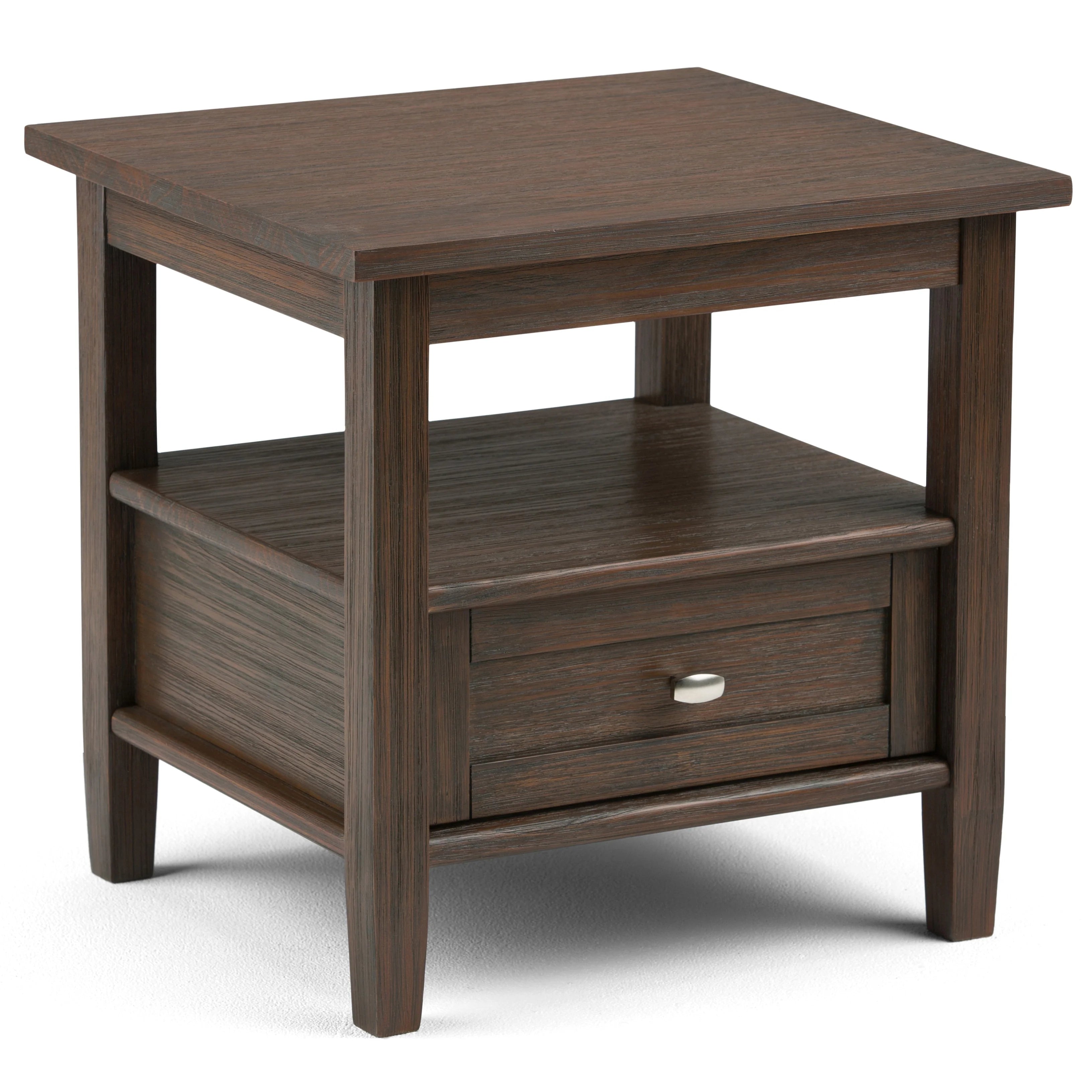 WYNDENHALL Norfolk SOLID WOOD 20 inch Wide Rectangle Transitional End Side Table - 20 inch Wide