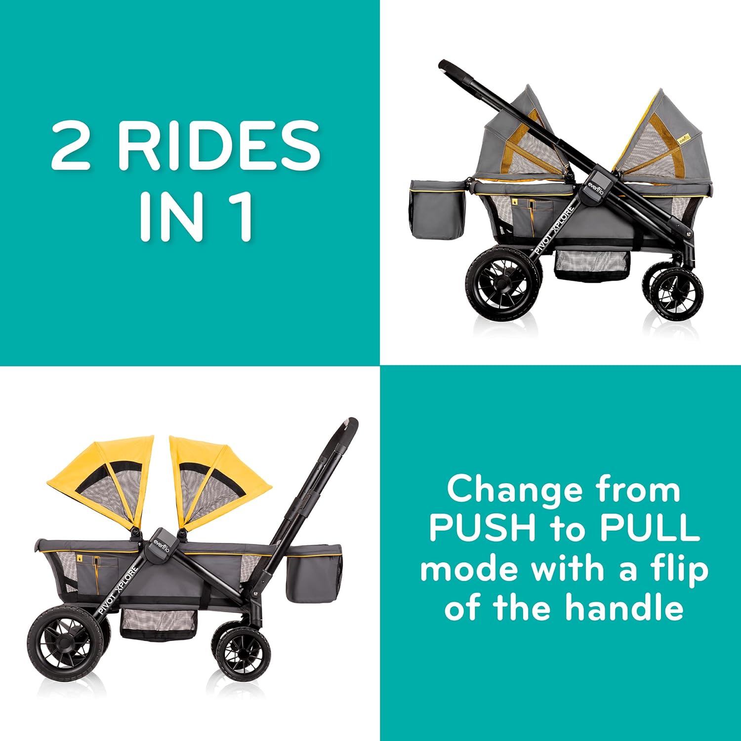 EVENFLO Pivot Xplore All-Terrain Stroller Wagon - Gray