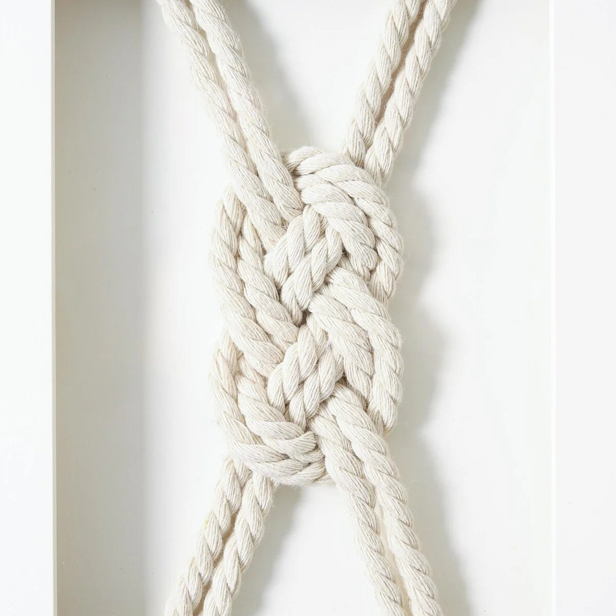 American Art Decor Naut Shore Framed Nautical Knots Wall Decor in Natural 3-piece set