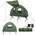 Camping Tent Cot, 5-in-1 Folding Camping Bed with Air Mattress, Pillow, Sleeping Bag