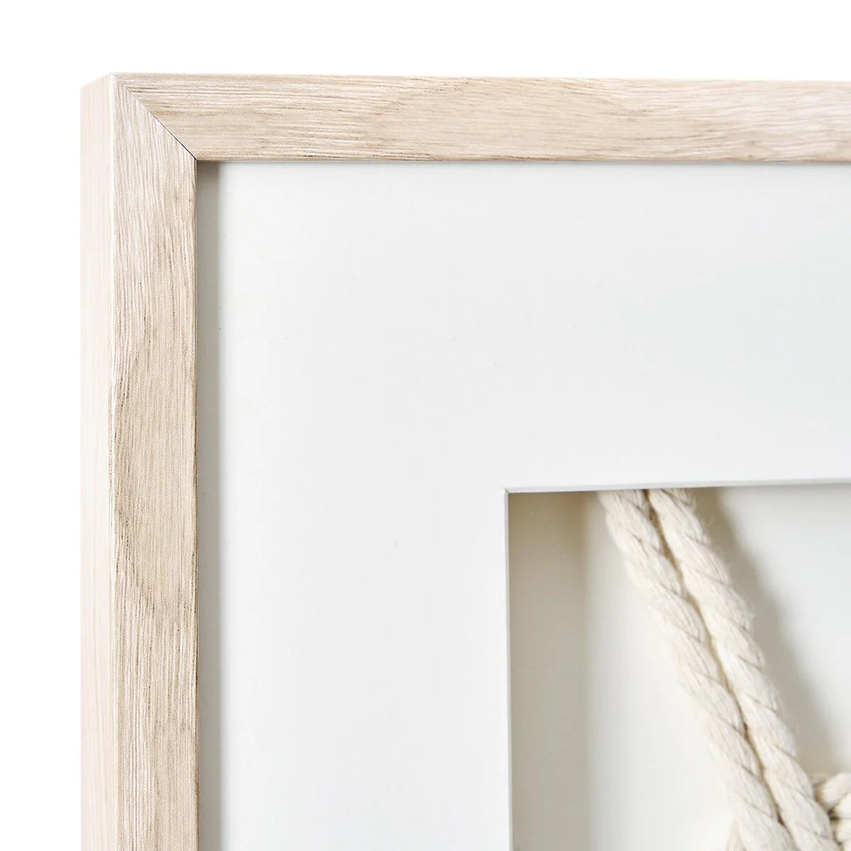 American Art Decor Naut Shore Framed Nautical Knots Wall Decor in Natural 3-piece set