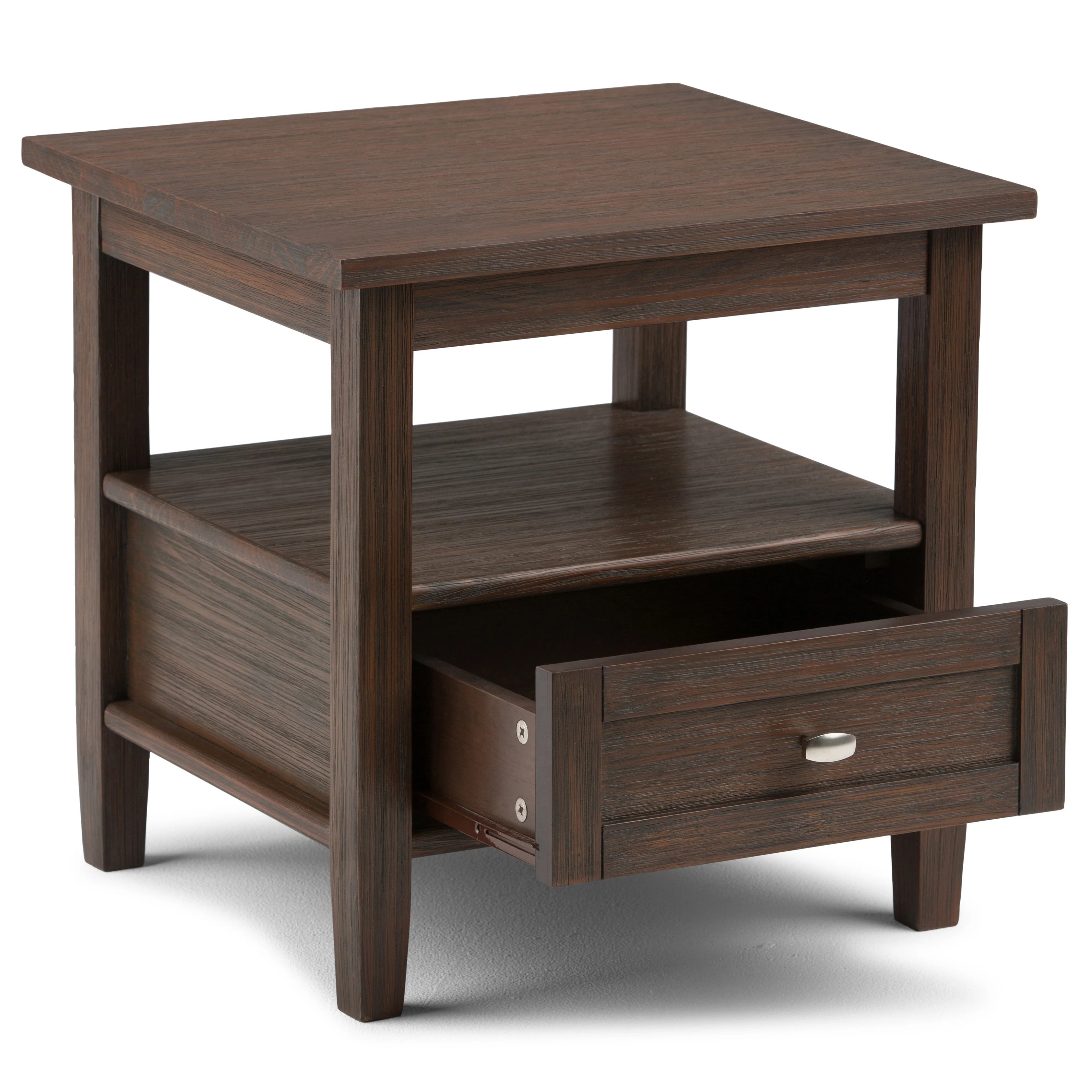 WYNDENHALL Norfolk SOLID WOOD 20 inch Wide Rectangle Transitional End Side Table - 20 inch Wide