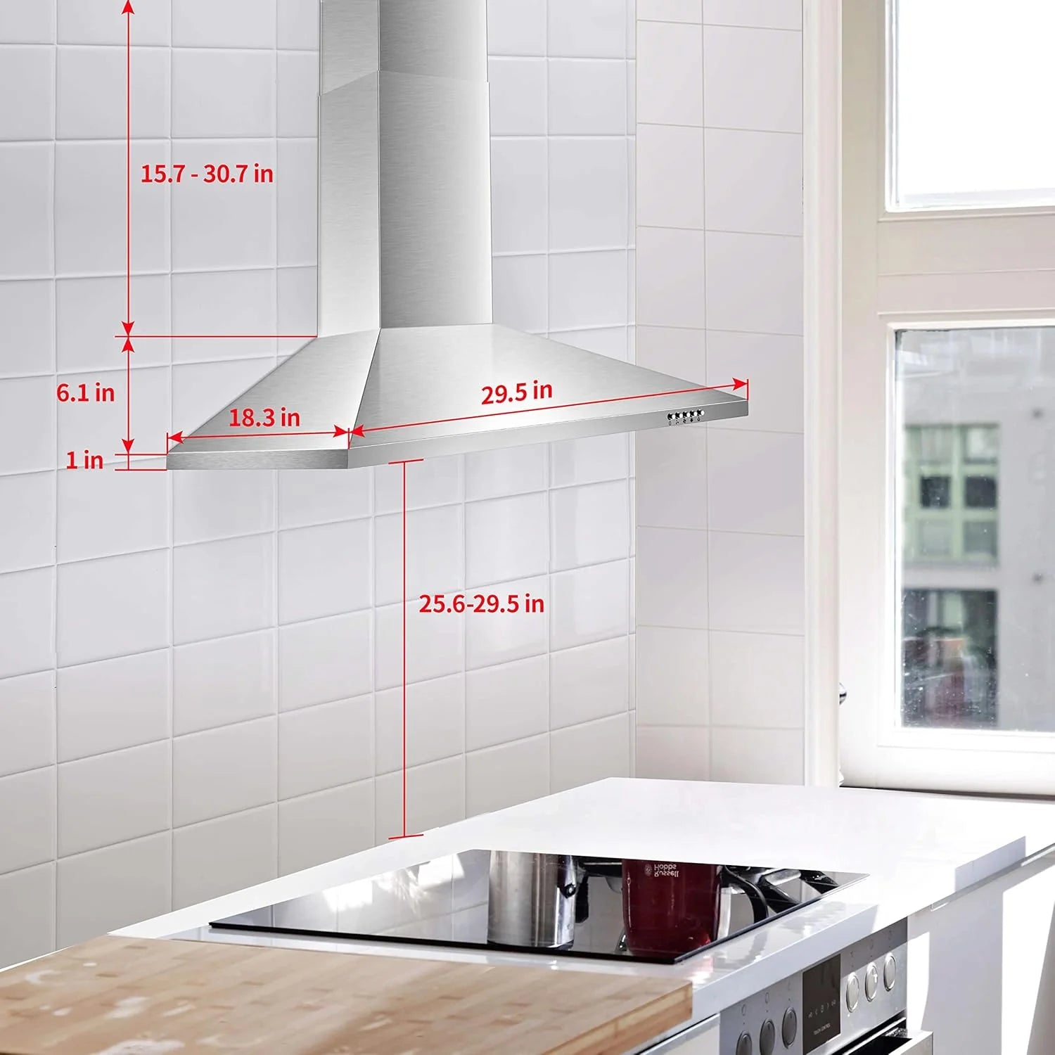 SNDOAS 30-Inch Wall Mount Stainless Steel Range Hood