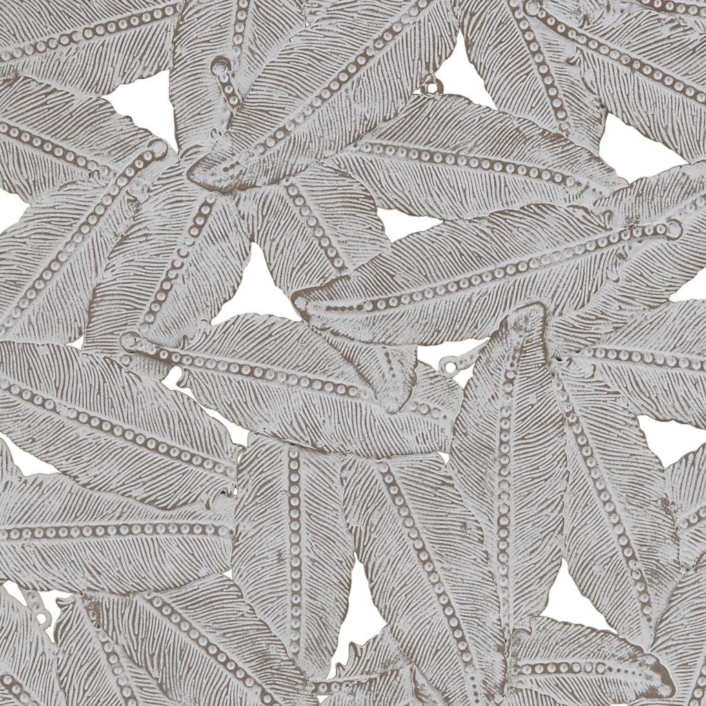 Madison Park Rosalie Textured Feather 3-piece Metal Disc Wall Decor Set