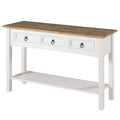 Wood Hall Table Console 3 Drawers Corona | Furniture Dash - N/A