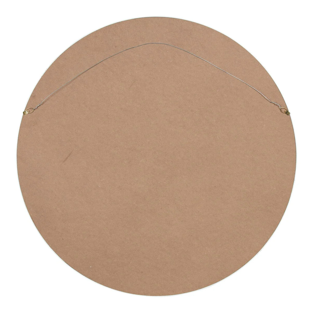 Kate and Laurel Travis Round Wood Accent Wall Mirror