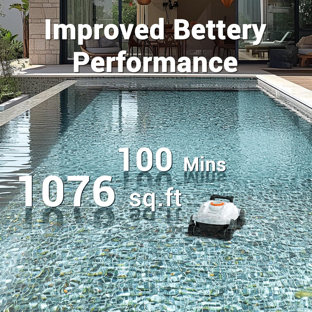 GOSVOR Pivot Cordless Robotic Pool Cleaner - Wall Climbing