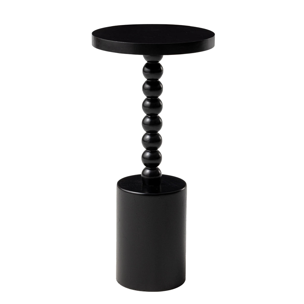 COZAYH Wood Pedestal End table, Modern Drink Table with Base, Round Martini Table for Small Space Living Room, Bedroom