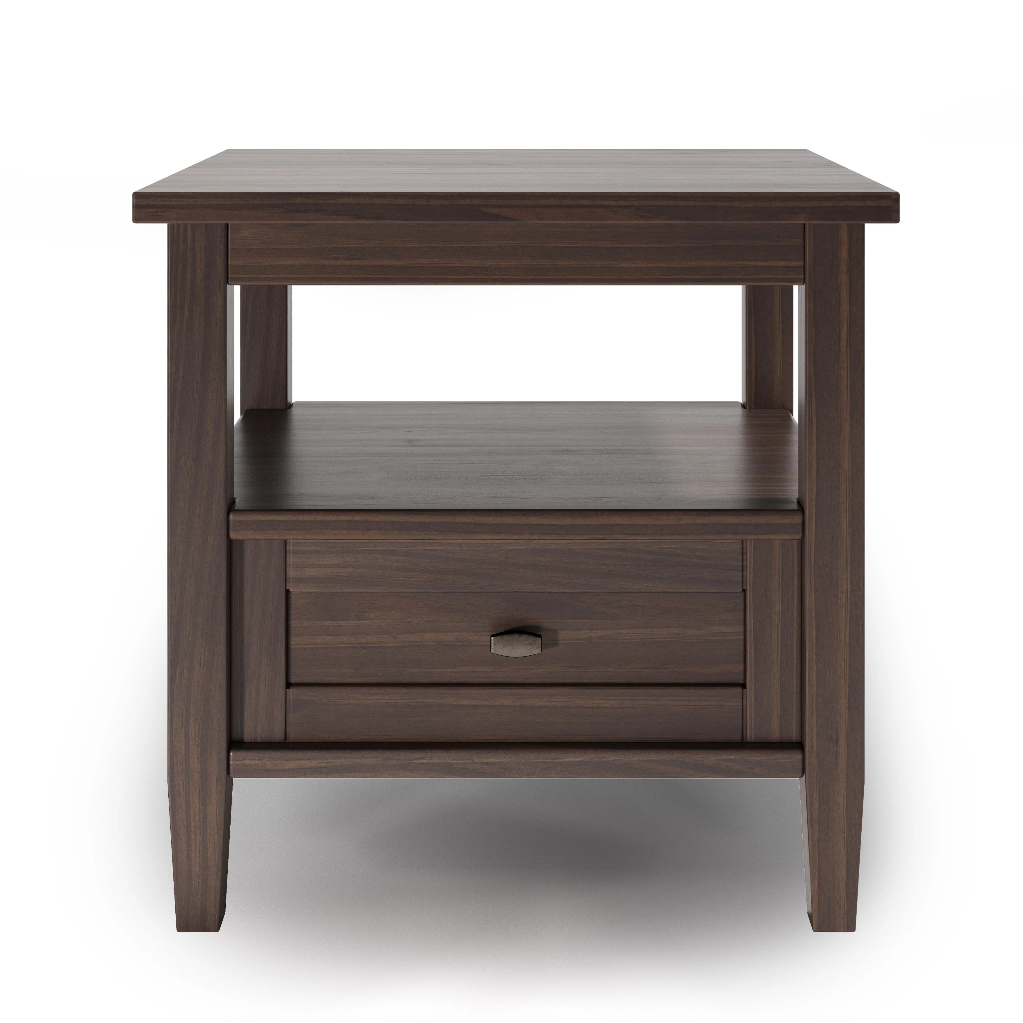 WYNDENHALL Norfolk SOLID WOOD 20 inch Wide Rectangle Transitional End Side Table - 20 inch Wide