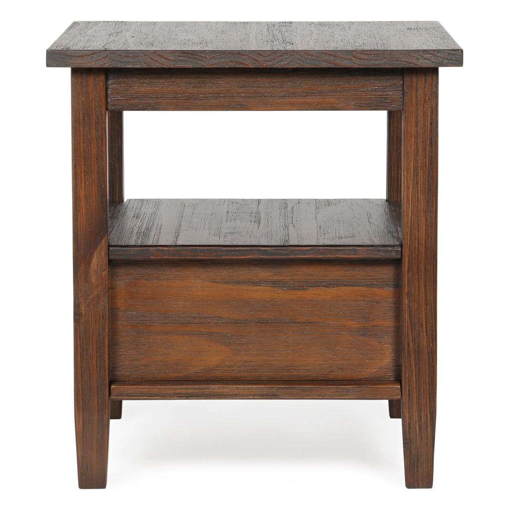 WYNDENHALL Norfolk SOLID WOOD 20 inch Wide Rectangle Transitional End Side Table - 20 inch Wide