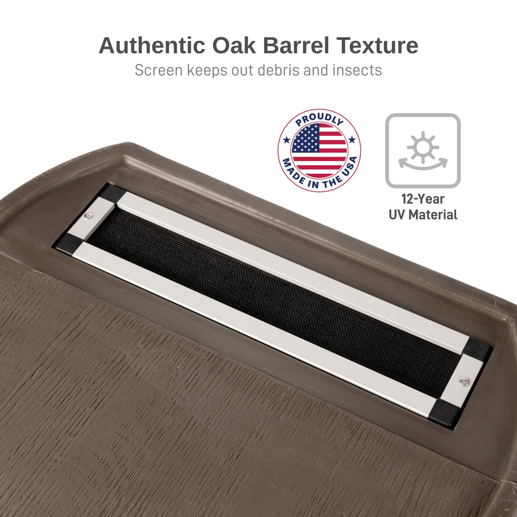 RTS Home Accents 50-Gallon Rain Barrel with Brass Spigot
