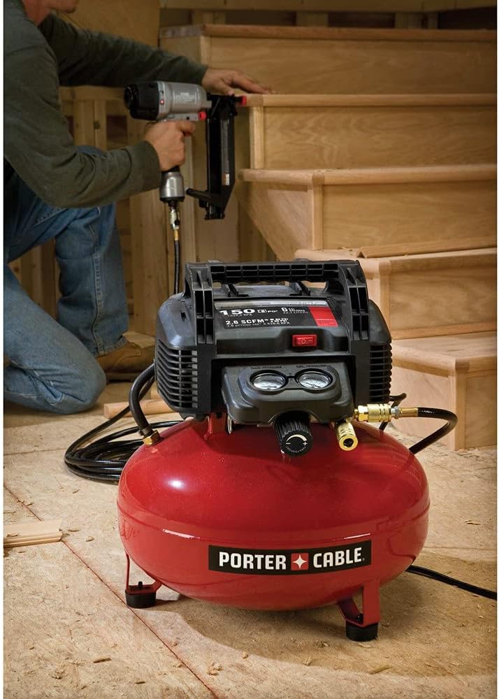 PORTER-CABLE Air Compressor 6-Gallon Pancake Oil-Free C2002
