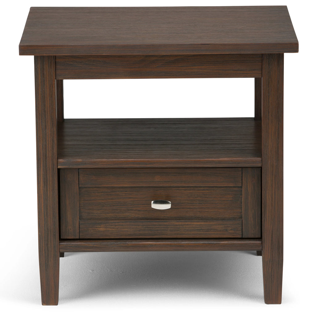 WYNDENHALL Norfolk SOLID WOOD 20 inch Wide Rectangle Transitional End Side Table - 20 inch Wide