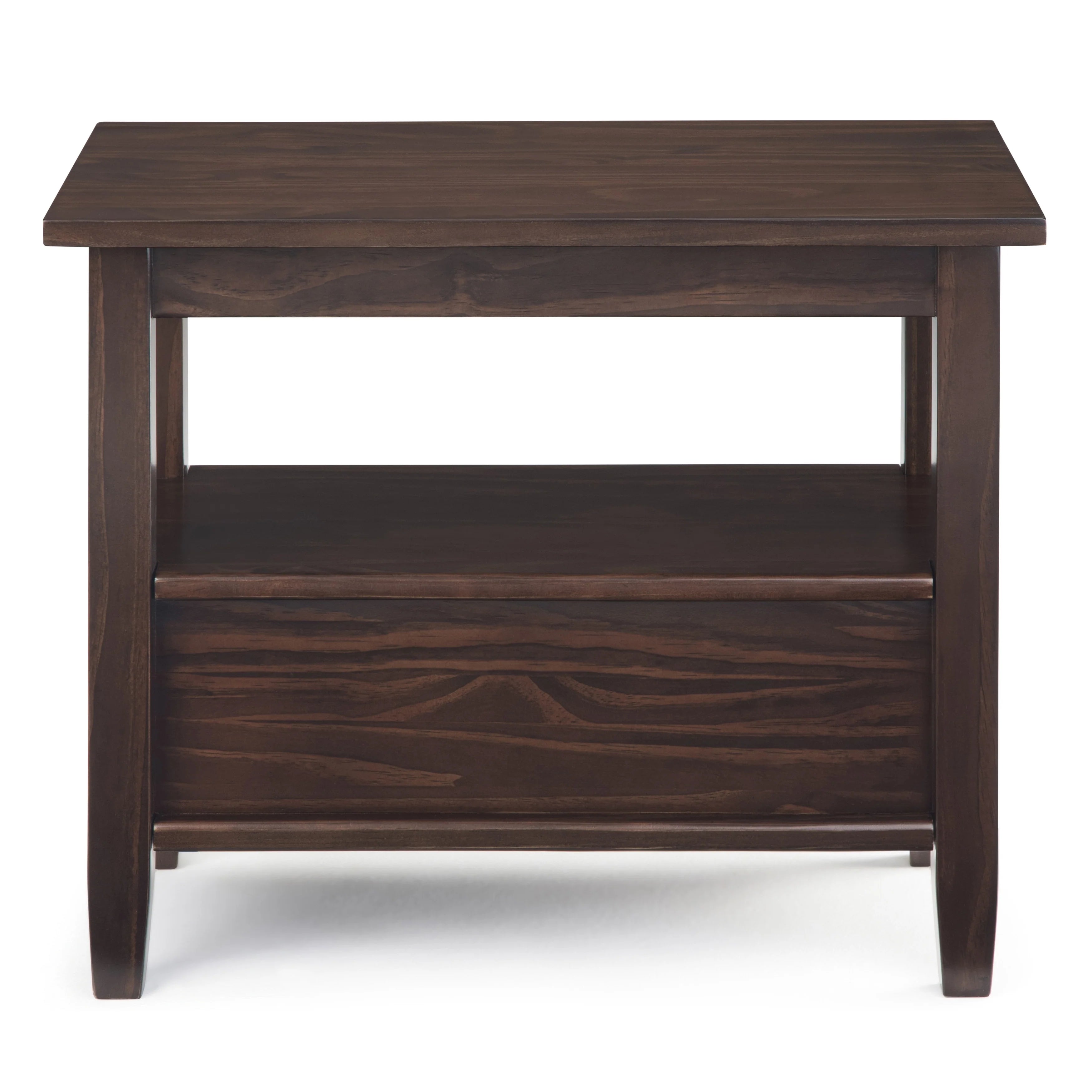 WYNDENHALL Norfolk SOLID WOOD 14 inch Wide Rectangle Transitional Narrow Side Table - 14 Inches wide