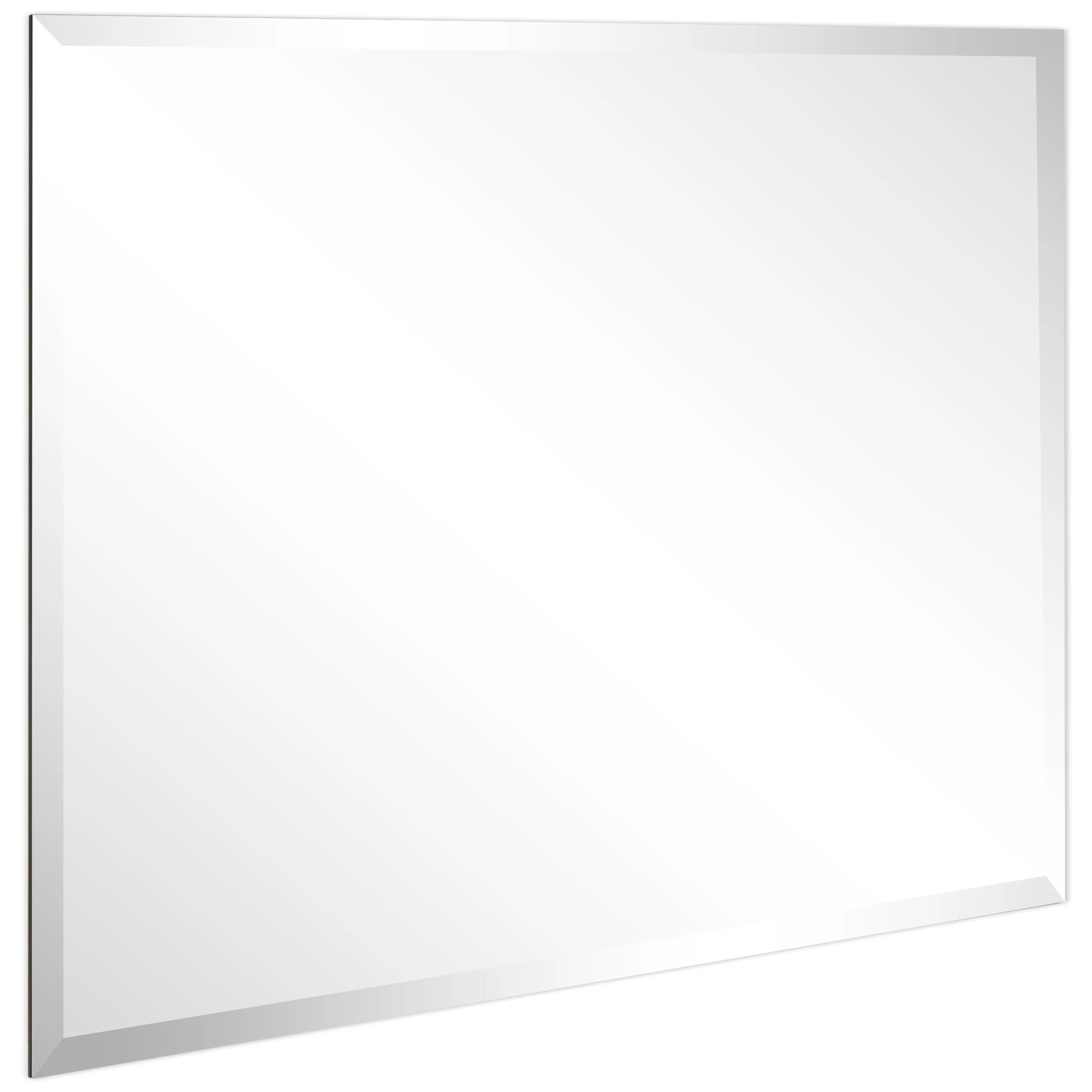 Frameless Beveled Prism Wall Mirror-Square/Rectangluar - Clear
