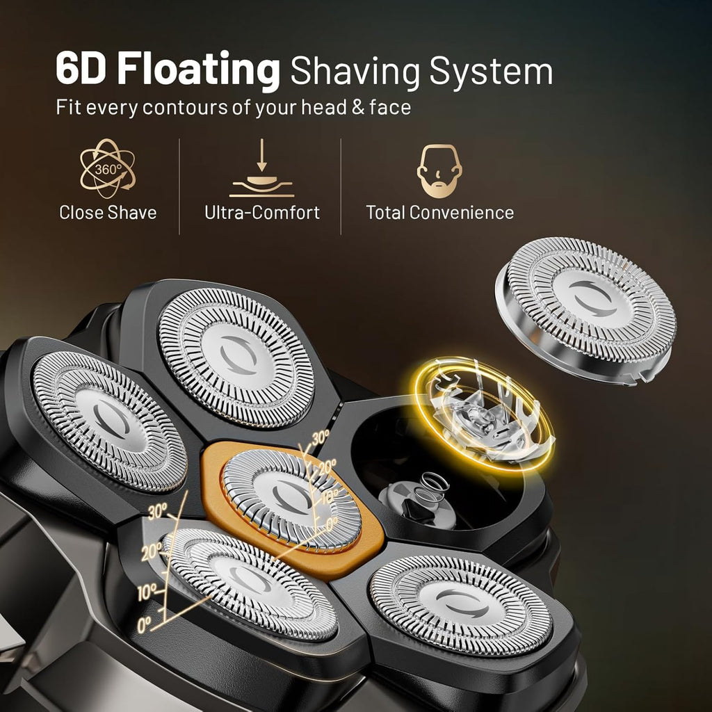 Wyklaus Waterproof Hypoallergenic Head & Face Shaver