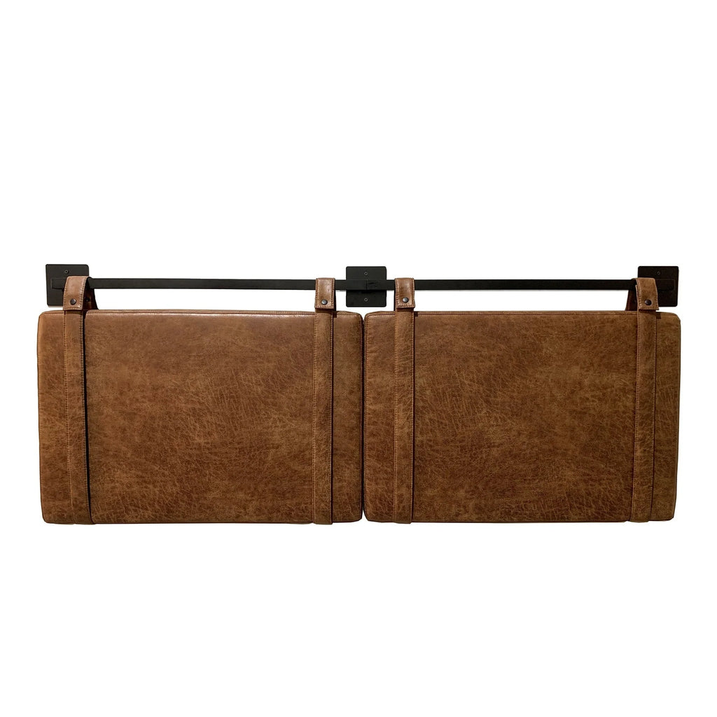 Nathan James Harlow Wall Mount Upholstered Headboard with Metal Rail