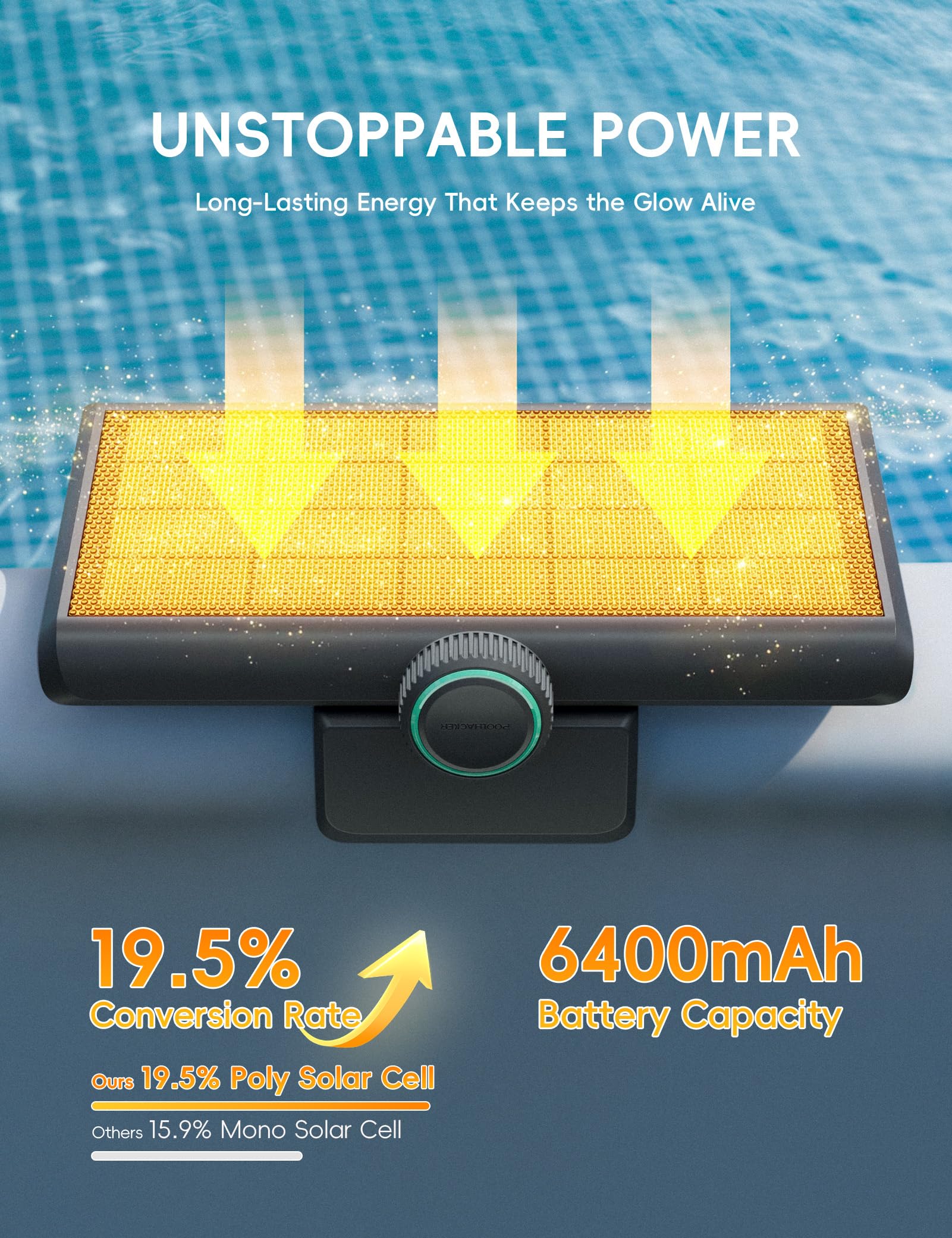 POOLHACKER Solar Pool Lights Only for Steel Wall Above Ground Pool