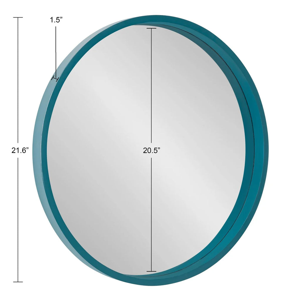 Kate and Laurel Travis Round Wood Accent Wall Mirror